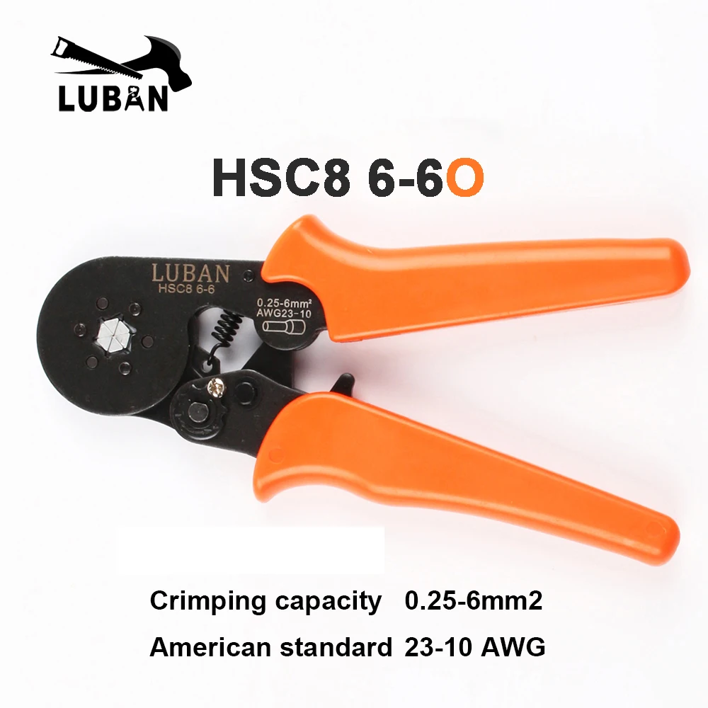 HSC8 6 6A шестигранные саморегулирующиеся обжимные плоскогубцы мини типа 0 25 мм