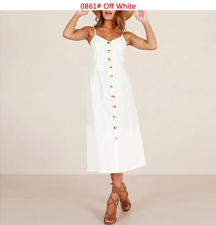 Летнее женское платье, богемный сарафан, винтажный принт, v-образный вырез, туника, Пляжное Платье, женское сексуальное Полосатое вечернее платье vestidos - Цвет: 0861Off White