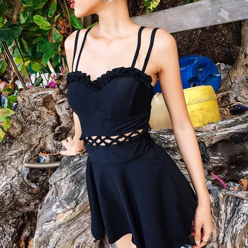 

Swimwear For Women Swimsuit Woman 2019 Retro Ladies One Piece Closed With Push Up Swimsuits Sexy Female Pure Geometric Cotton