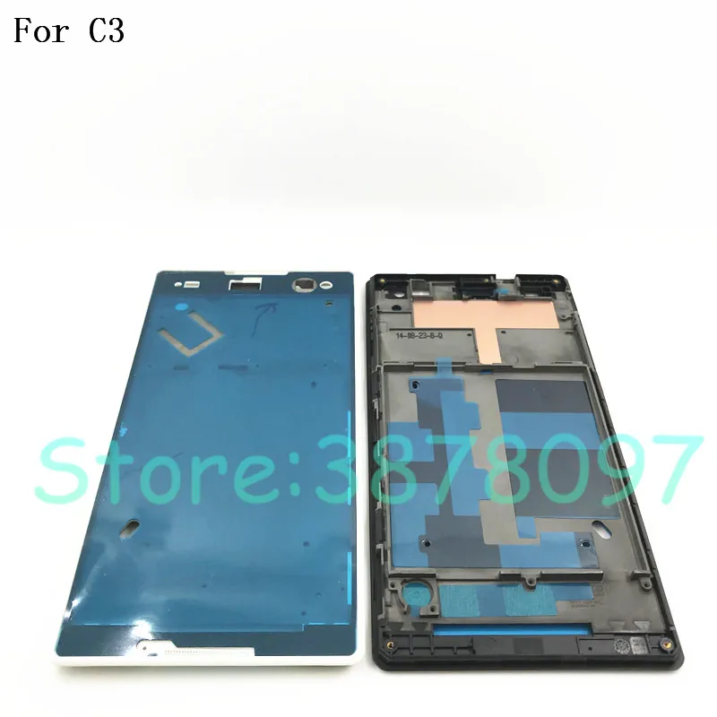 

Original New LCD Display Frame Bezel Housing Cover A Frame for Sony Xperia C3 S55T Front Screen Board Replacemenrt Repair