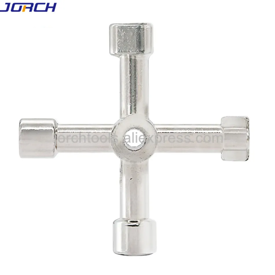 

Multifunctional cross triangle key wrench water meter valve square hole key Electric cabinet wrench key