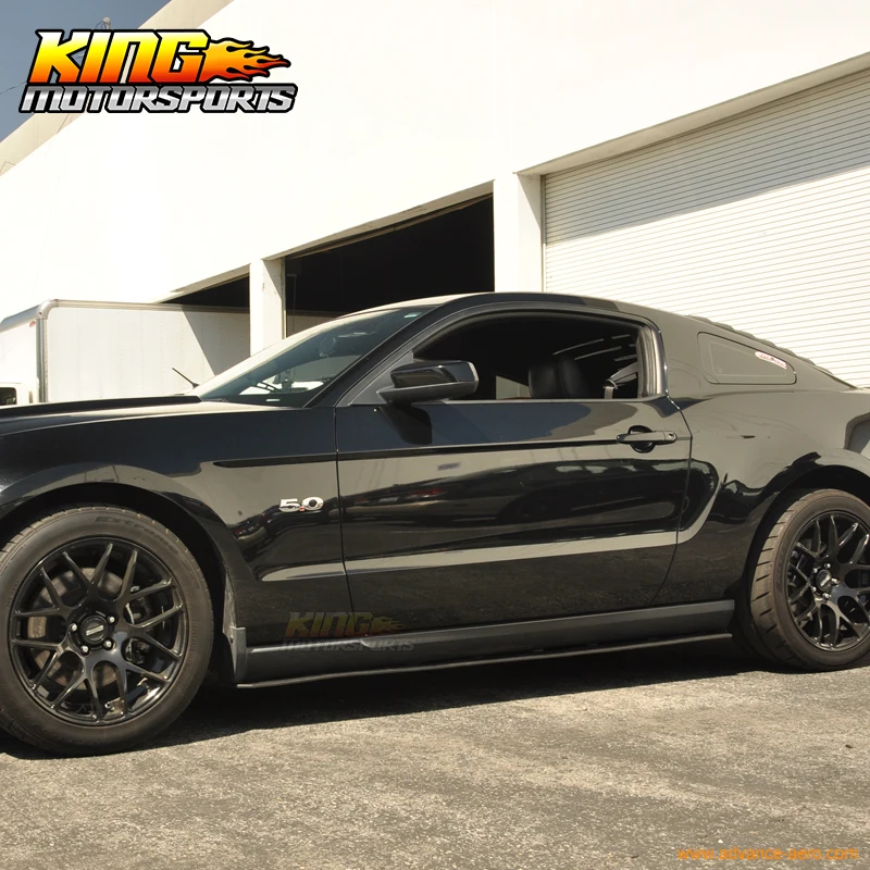 

For 10-14 Mustang V6 V8 GT Bottom Line Side Skirts Splitter PU
