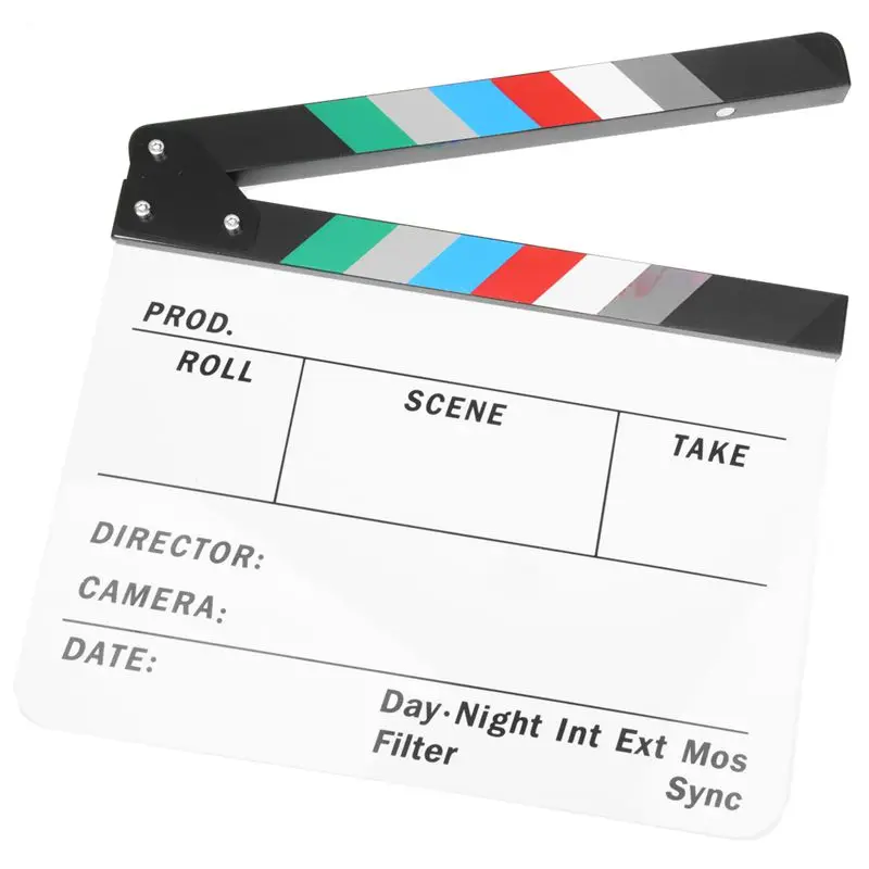 Универсальный акриловый цветной Хлопушка ТВ фильм Slate Cut ролевые игры Prop