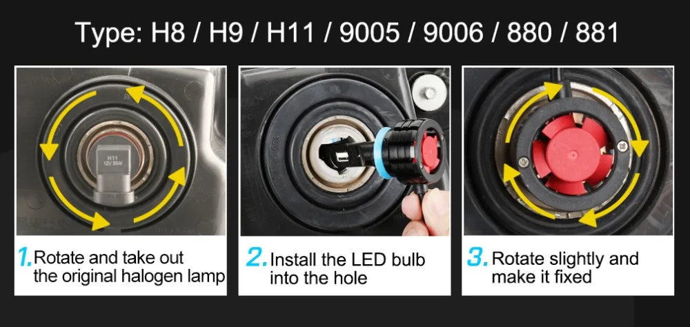 2 шт H1 H3 H4 H7 Led Canbus H8 H11 HB3 9005 HB4 9006 светодиодные фары Мини 100 W 10000LM 6000 K автомобиль свет лампы автомобильные авто лампы лампо