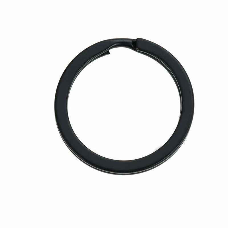 10/20PCS 크기 15/20/25/28/30/32mm 검은 금속 열쇠 고리 분할 반지는 결코 퇴색하지 않습니다 높은 Quaility 열쇠 고리 맞는 가방 키 체인