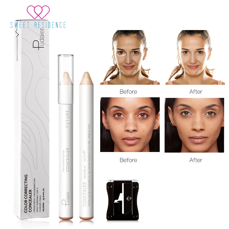 

Pudaier 8 Color Correcting Concealer Stick Face Lip Foundation Makeup Full Cover Concealer Pen Long Lasting Dark Eye Circle Hide