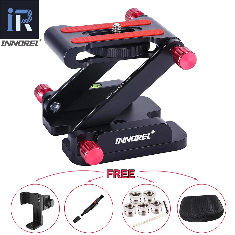 

INNOREL ZH7 New Version Aluminum Alloy Z Type Tilt Tripod Head All Metal Flexible Folding Z Pan for Canon Nikon Sony DSLR Camera