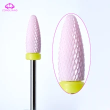 3/32 дизайн ногтей Керамические полировальные инструменты C ногтей сверлильный станок аксессуар роторный пламя фреза маникюрное оборудование ногтей бурильные долото