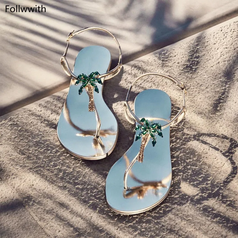 Estrecha Mujer Tangas Flip Pic Pic De Jeweled Mujeres Banda Cristal As flop Pisos A Sandalias Mano Flores as Hechas Palmera Nuevos 2018 qXT77O