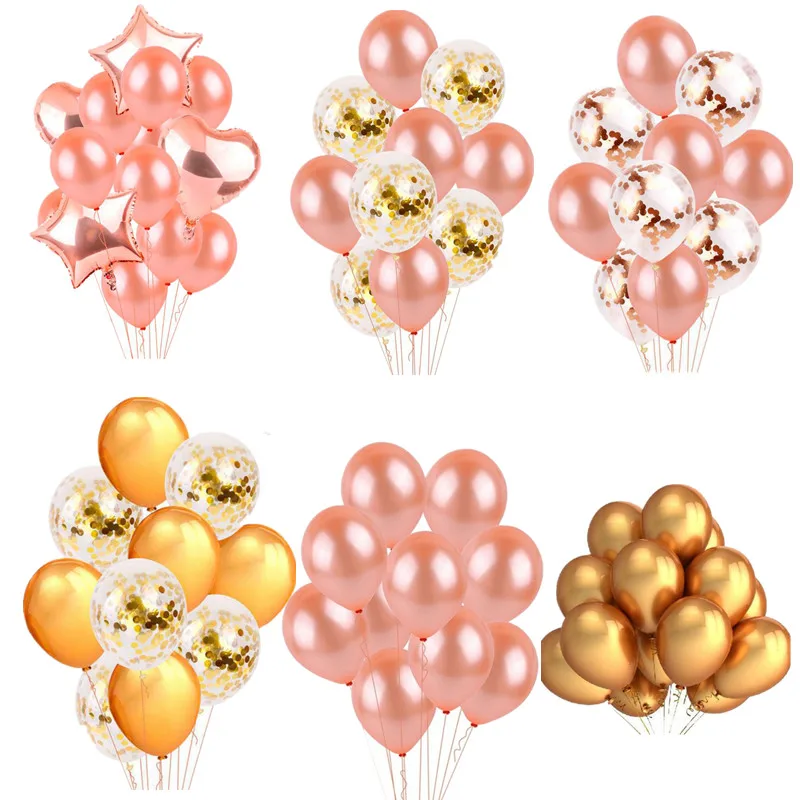 

Gold Champagne Wedding Balloons Wedding Party Decoration Latex Happy Birthday Balloon 2018 Graduation Party Supplies