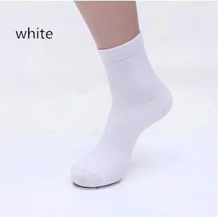 Новинка года; Лидер продаж; хлопковые классические деловые мужские носки; однотонные носки черного и белого цвета - Цвет: white