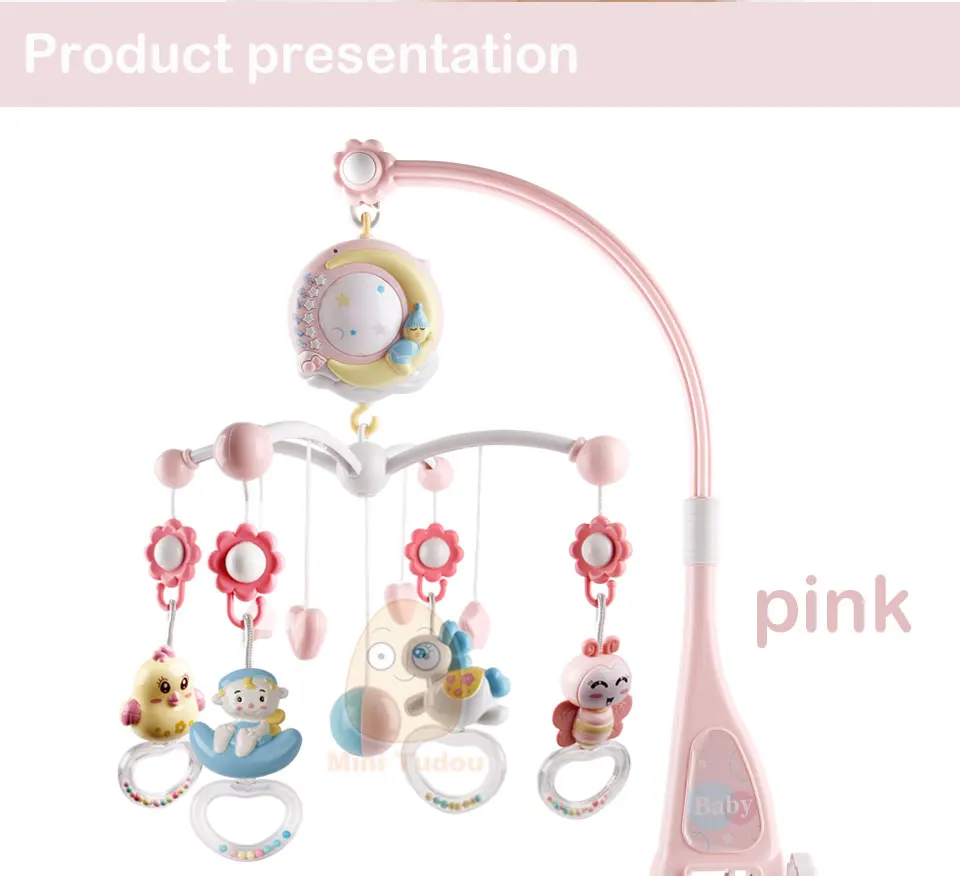 baby shower toys Baby Rattles Crib Mobiles Toy Holder Rotating Mobile Bed Bell Musical Box Projection 0-12 Months Newborn Infant Baby Boy Toys Baby & Toddler Toys luxury