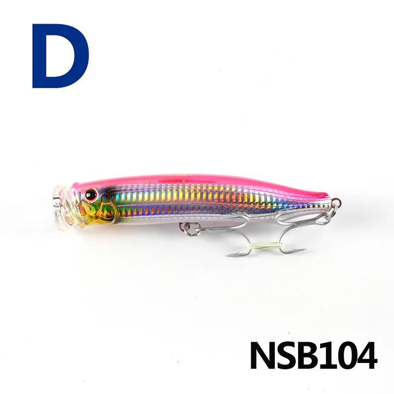 NOEBY 1 шт. рыболовная приманка 150 мм/54,5 г верхняя вода жесткая приманка поппер Лазерная наживка VMC кренкбейт блесна для рыбалки сильный соблазн - Цвет: NSB104-D