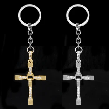 

dongsheng Wholesale Fast And Furious 8 Keychain Crystal Toretto Cross Pendant Keychain Accessories For Women Men Jesus Cross-50