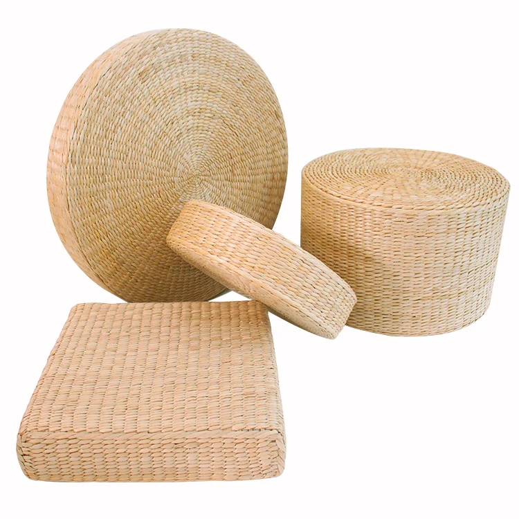 Pastoral tattoo cushions thickened meditation meditation yoga mat cushions straw futon custhion