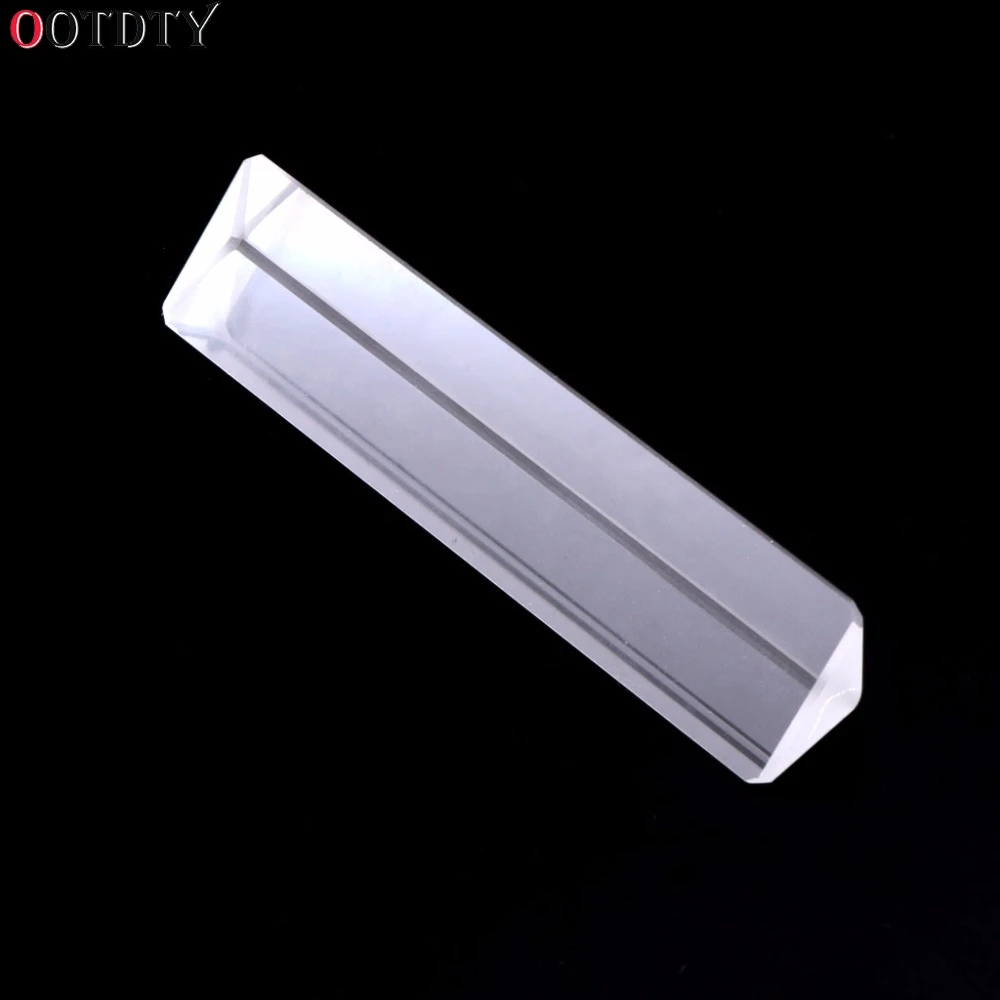 OOTDTY K9 Optical Glass Right Angle Reflecting Triangular Prism For Teaching Light Spectrum