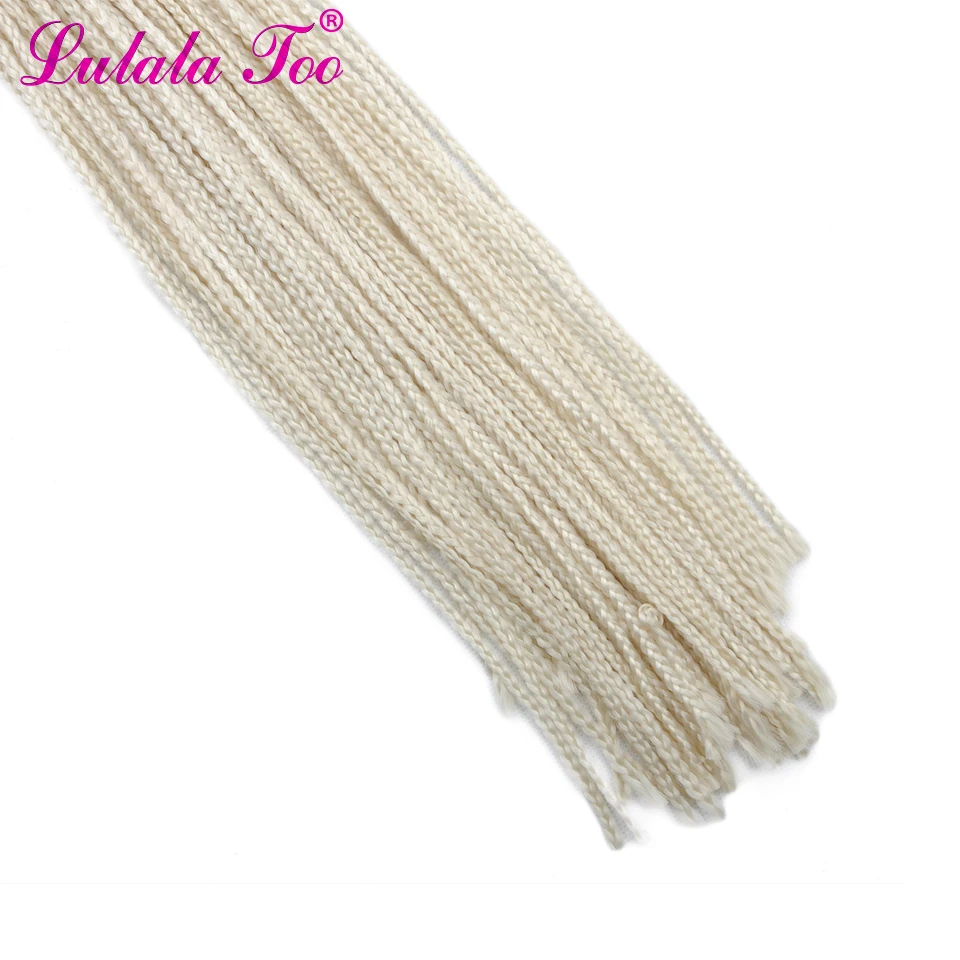 30'' Long Synthetic Zizi Box Braids Crochet Braiding Hair Extension Pink Write Purple Colorful 28 roots/Pack 45g Lulalatoo