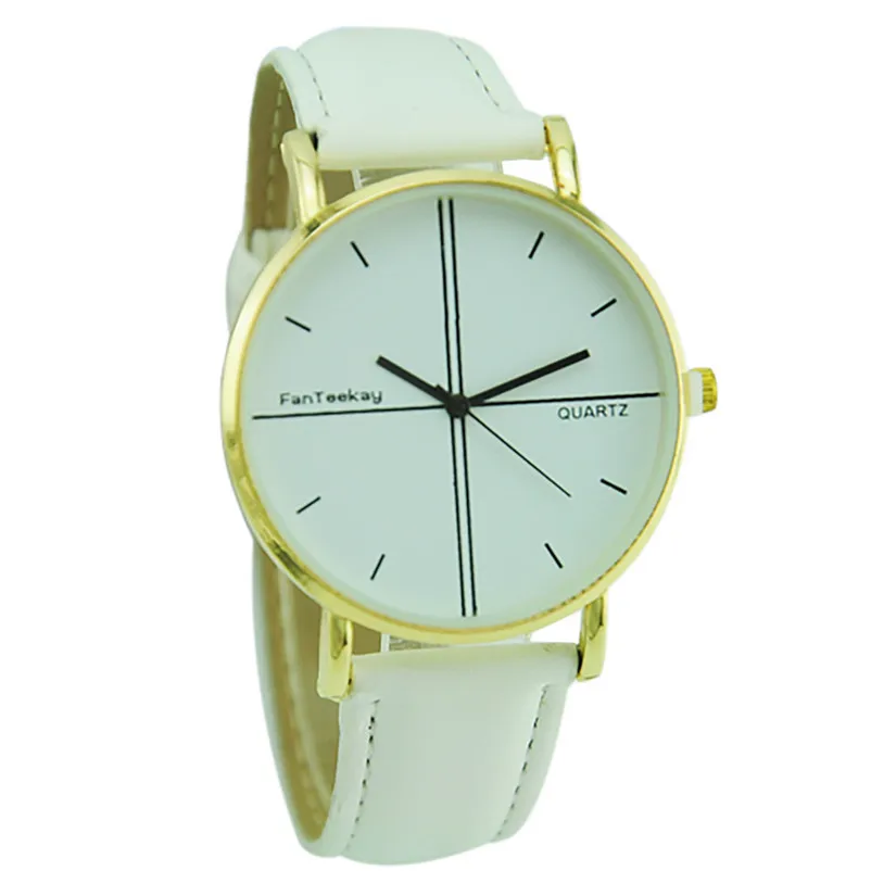 Fashion women watches bracelet watch ladies Simple Scale Simulation Leather band Thin Men And Women Quartz watch clock 3M30#N (11)