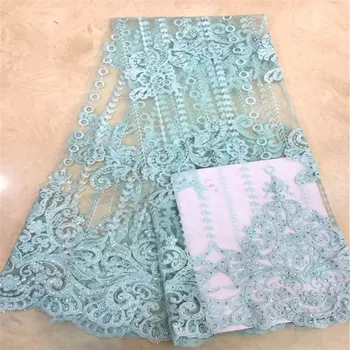 

Hot Selling African Mesh Lace Fabrics High Quality French Lace Fabric Latest Design Nigerian Lace Fabric for DressHX1417-1
