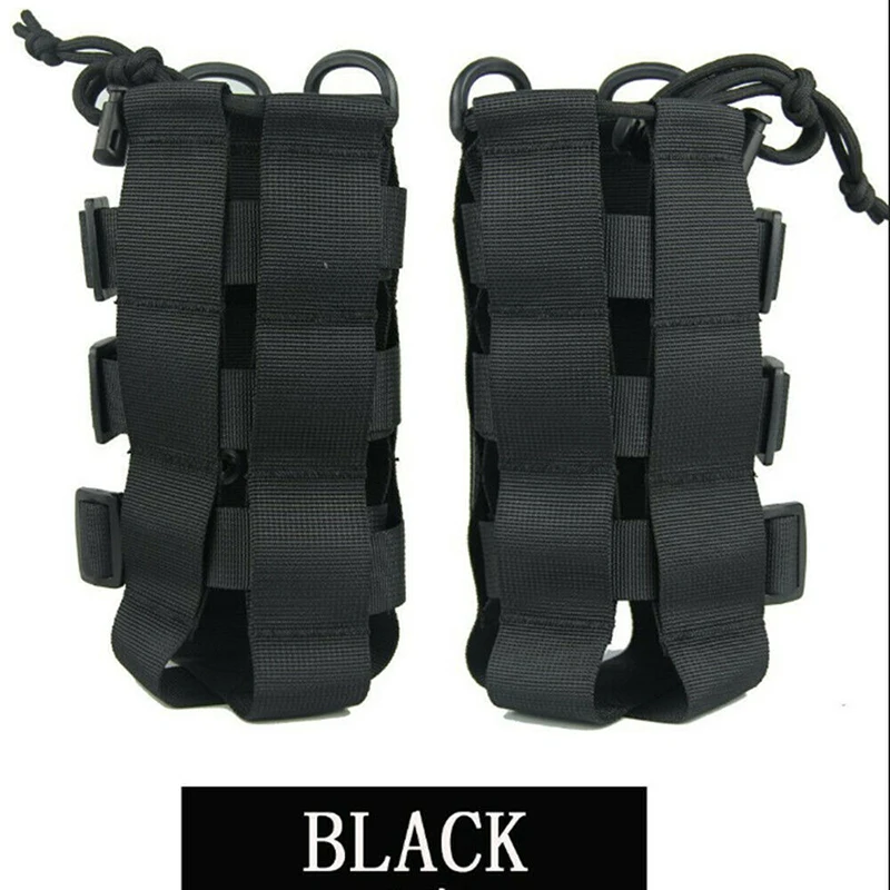1pc 27x11cm Molle Nylon Outdoor Trekking Cycling Military Water Bottle Bag Pouch