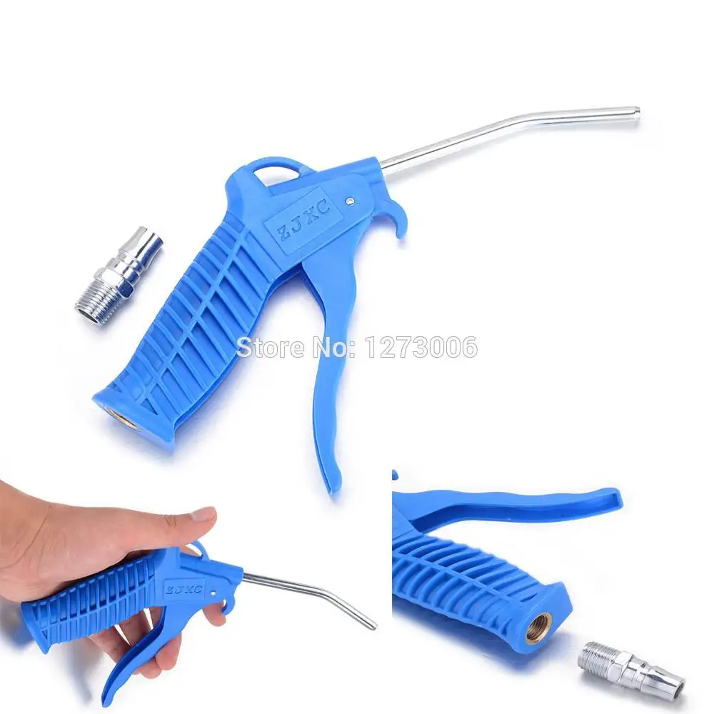 1pcs 1/4 Inlet Blue Powerful Blowing Dust Gun Spray Gun Dia Bent Nozzle