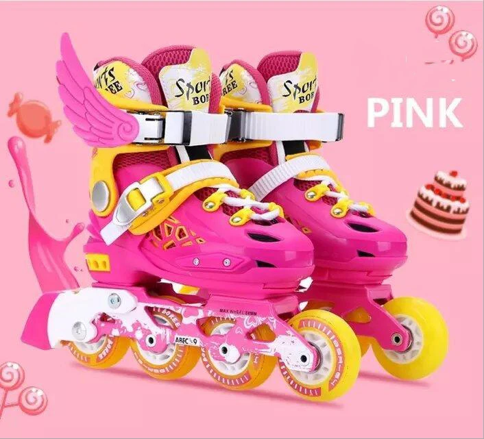 Adustable/дышащие детские удобные анти-абразивные обувь для скейтборда классические наборы Inline роликовые коньки, ботинки с siez S/M/L