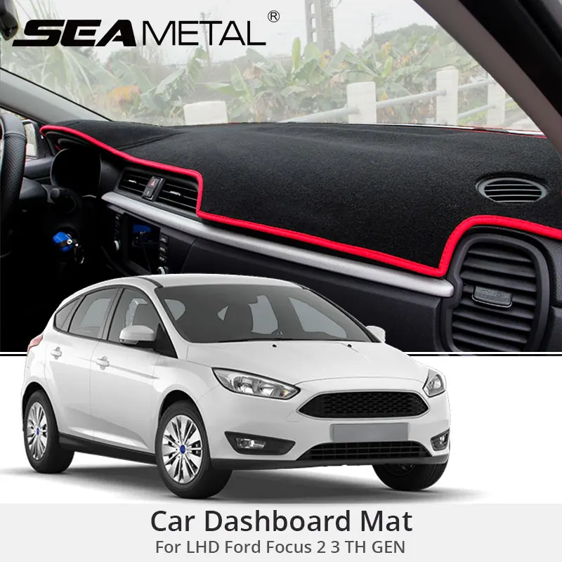 Коврик для приборной панели автомобиля LHD Ford Focus 2 3 2017 2016 2015 2014 2013 2012 2011 2010 2009