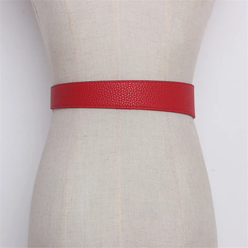 HATCYGGO Fashion Women Genuine Leather Belt Simple Long Tied Waist Belt Female Girdle Decoration Mujer Straps For Women Dress