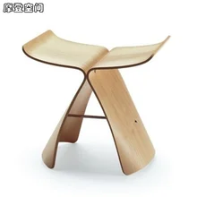 Home Furniture/Ottoman/ Butterfly Stool/chair/wooden stool/footstool/modern design/home decor/Free Shipping cafe stool orange color furniture free shipping coffee milk tea table lifting chair supermarket food market stool