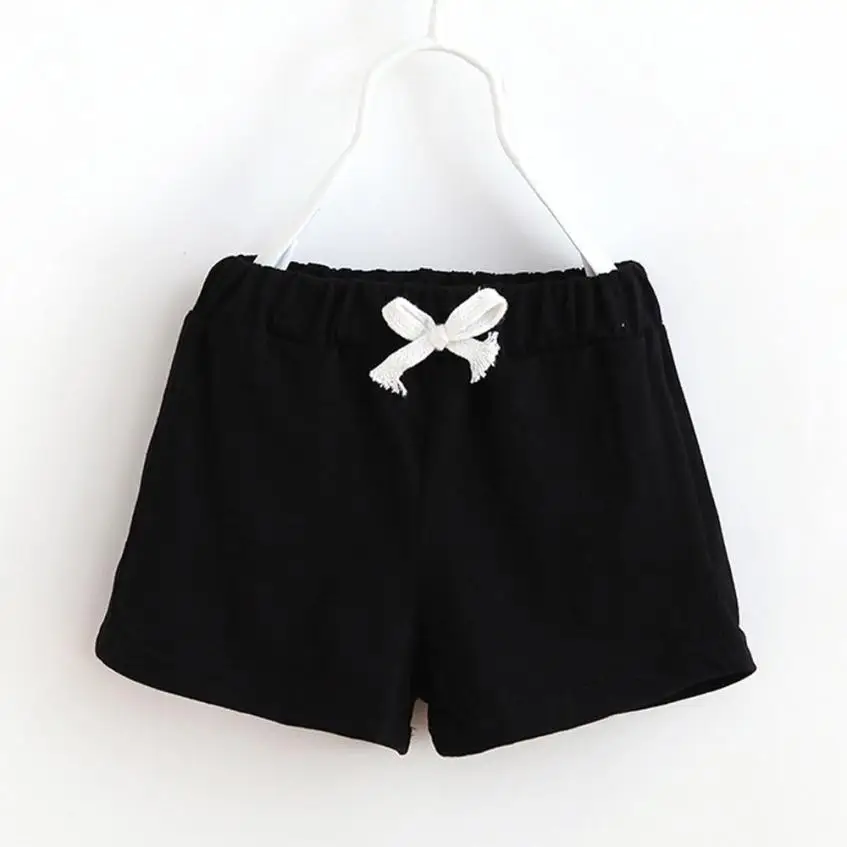 MUQGEW kids clothing Summer Children Cotton Shorts Boys And Girl Clothes Baby Fashion Pants summer boys beach pant shorts 0526 - Цвет: Black