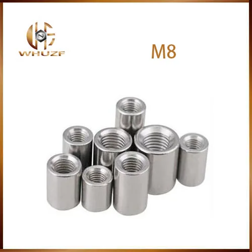 

extended nut M6 M14 M6*10*20 M14x20x30 304 Stainless Steel Thick Extended Rod Round Cylinder Double Coupling Connector Nut