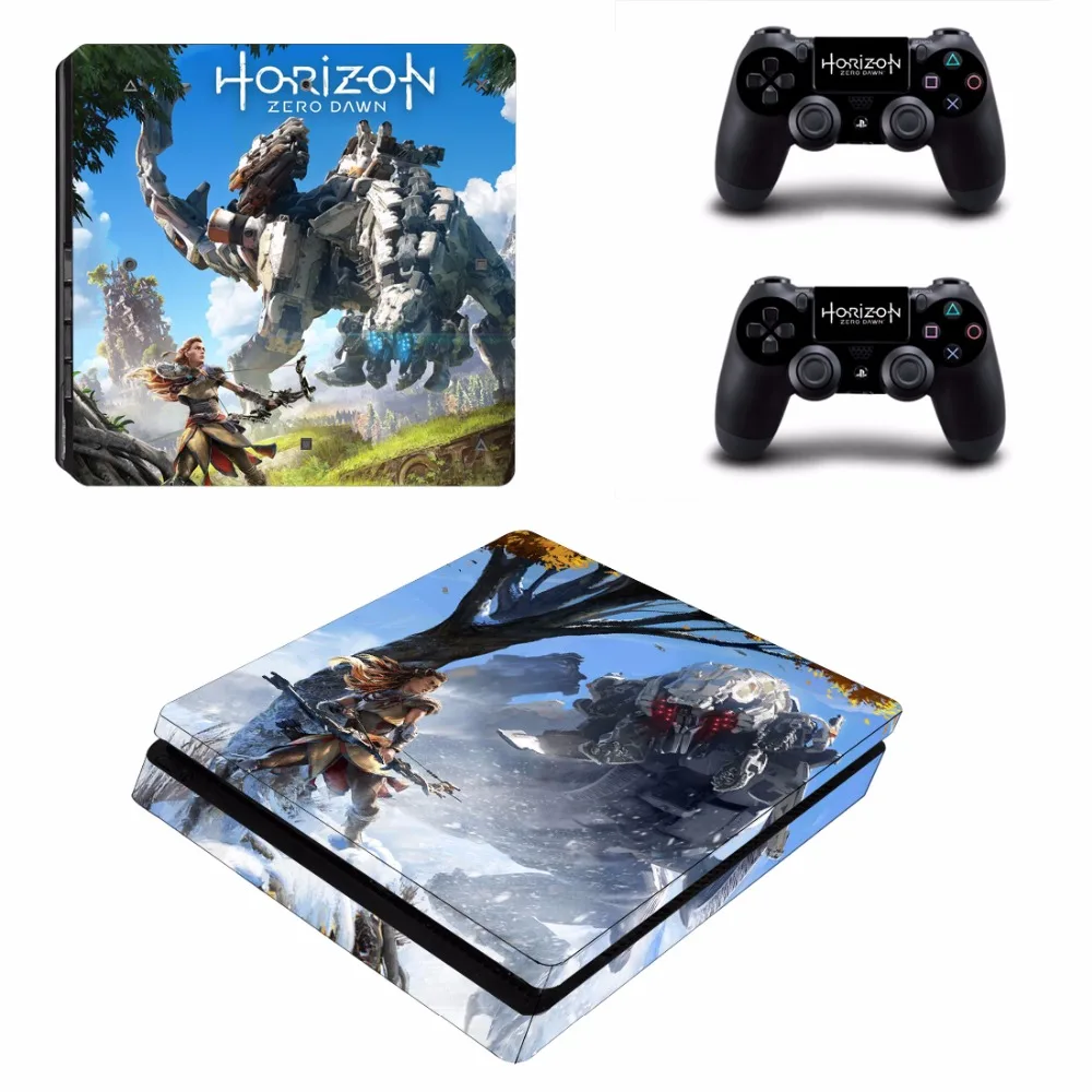 Игра Horizon Zero Dawn PS4 тонкая кожа Наклейка для sony playstation 4 консоли и 2 контроллеров PS4 Slim Skins Наклейка виниловая