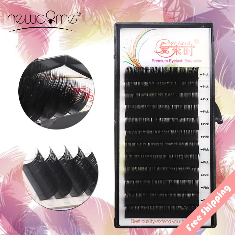 

NEWCOME Individual Eyelash Extension Faux Eyelashes Natural False Fake Eyelash Soft Eye Lashes Cilias Makeup Tool
