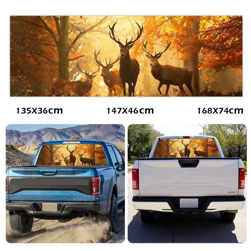 VODOOL, автомобильная наклейка s Elks in Woods, на заднее стекло, оттенок, графический американский флаг, Орел, пикап, дверь багажника, наклейка, декоративная, автомобильная наклейка