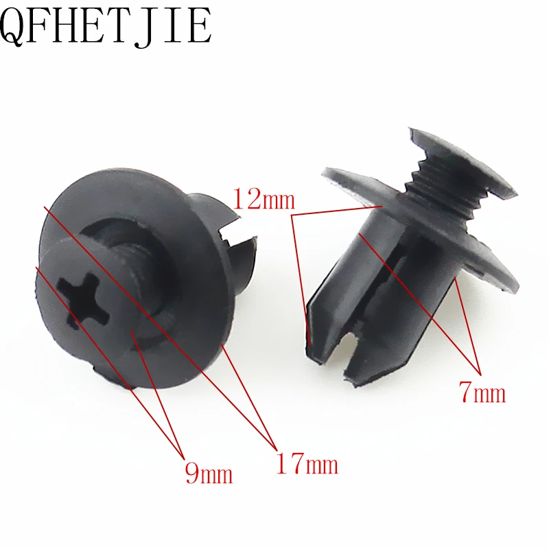 

QFHETJIE 50pcs 7mm Automotive fasteners Universal Purpose Plastic Expansion Rivets Car Decoration Folder Door Push-Type Clips