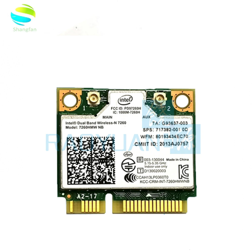 Беспроводная карта для Intel Wireless-N7260 7260HMW NB Mini PCI-E 802.11b/G/N 300M HP EliteBook 820 840 850 FIT 400PO 600PO 800EO