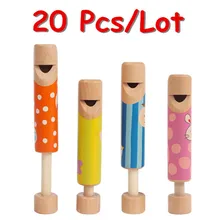 20 шт./партия, Мультяшные деревянные свистящие Детские деревянные игрушки, музыкальный инструмент, свистящий Детский развивающий подарок