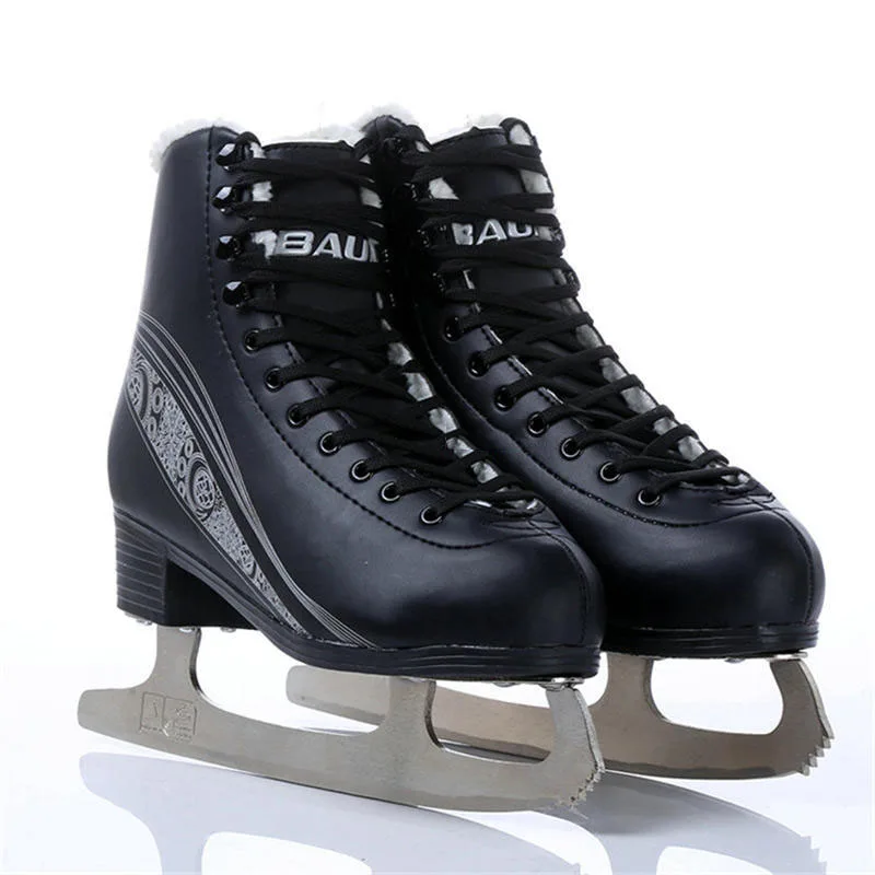 Коньки с цветочным ножом для хоккея из кожи|leather ice skates|ice skatingprofessional skates |