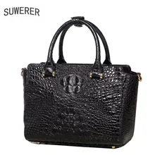 SUWERER100% высокое качество новая Высококачественная Роскошная модная Роскошная воловья крокодиловая сумка через плечо дизайнерские продукты