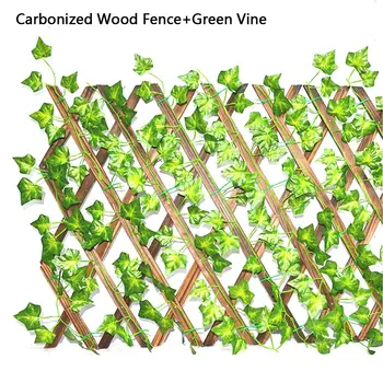 

Extendable Instant Fence Outdoor Wooden Fence Garden Balcony Vine Frame Wedding Props Decoration Garden Protection Net