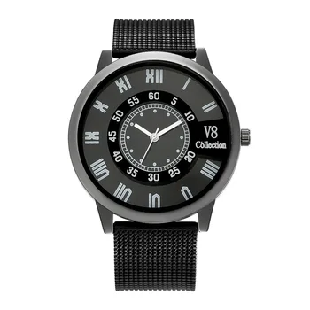

2018 new scale digital dial leather strap casual exquisite precision high-end simple men's quartz watch
