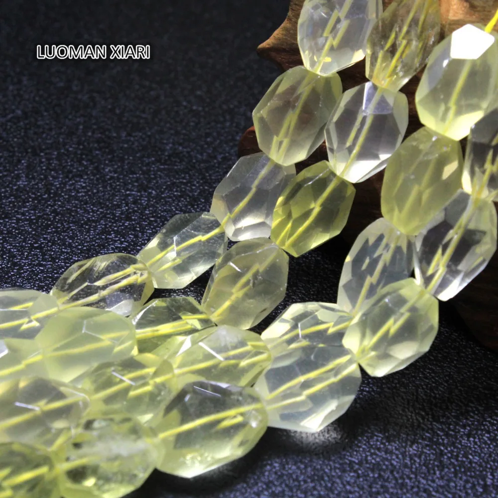 Luoman xiari естественный неправильной формы лимонный камень цитрин бусины для самостоятельного изготовления ювелирных изделий браслет материал около 15*20 мм нить 15''