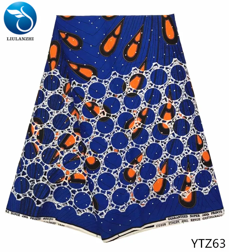 

LIULANZHI New real wax fabrics african wax prints fabric 6 yard cotton wax YTZ59-YTZ66