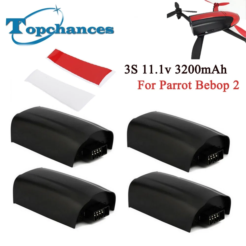 4X Высокая емкость запасная батарея для Parrot Bebop 2 Drone 3200mAh 11 1 V Lipo Upgrade RC Quadcopter