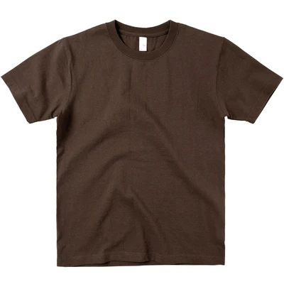 Высококачественная летняя хлопковая футболка унисекс с коротким рукавом, Женская однотонная Повседневная Базовая футболка с круглым вырезом, мужские свободные футболки, топ размера плюс - Цвет: coffee