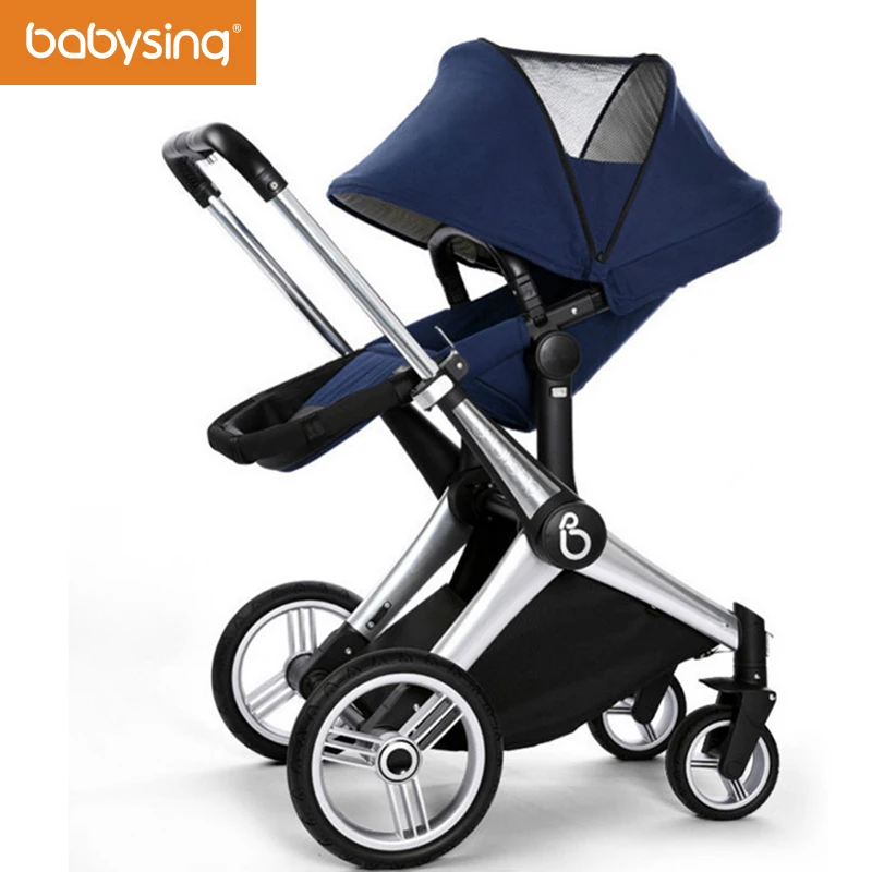 

Babysing Luxury Baby Stroller Foldable High View Reversible Seat Baby Pram Off Road Model Shockproof Baby Pushchair