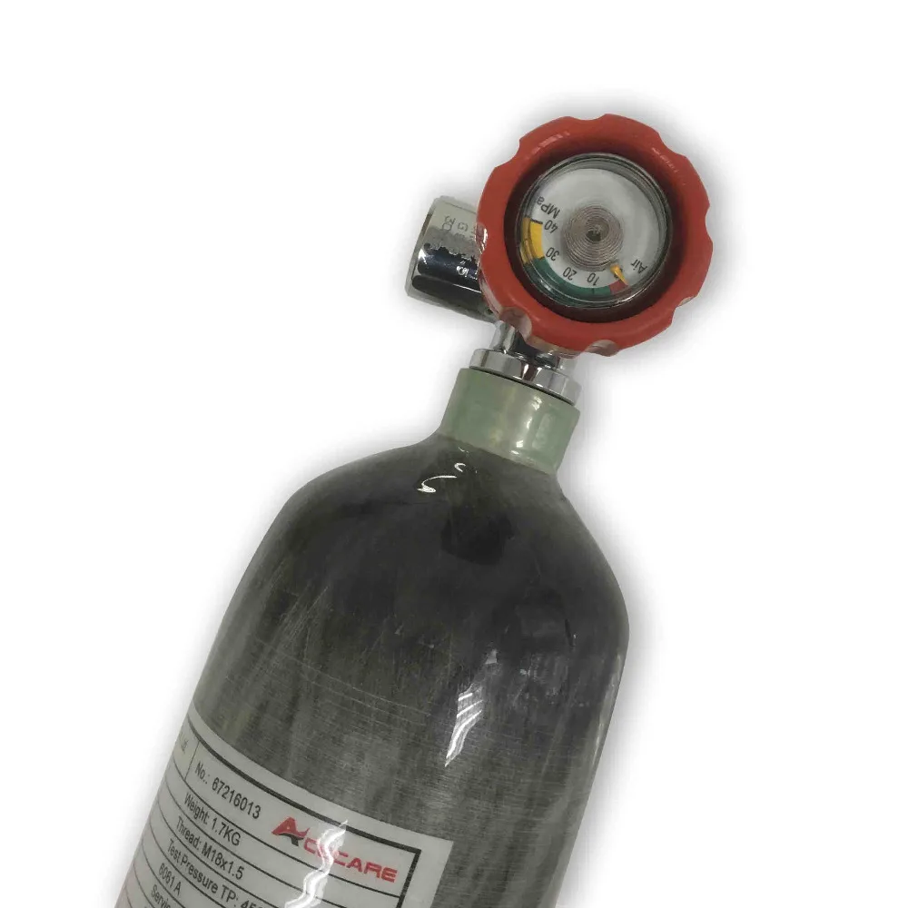 AC121711 Acecare 2.17L 4500PSI карбоновый цилиндр для подводного плавания SCBA цилиндр для пейнтбола и пневматика с предварительной накачкой с клапаном