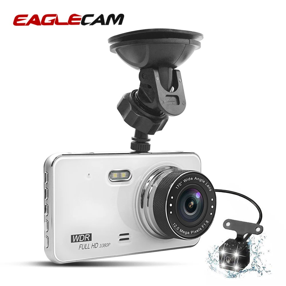 Автомобильный видеорегистратор с двумя объективами HD 1080P 170 градусов для