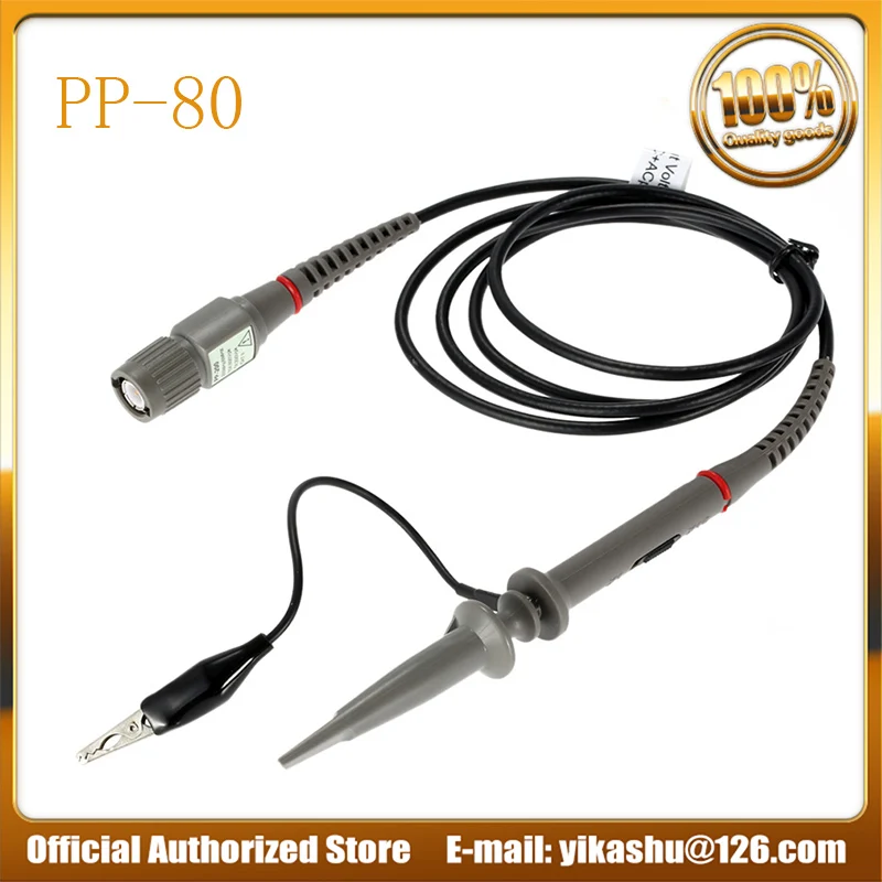 

Hantek Logic Analyser Oscilloscope Probe PP-80/PP80 Digital Oscilloscope Probes x1 60MHZ Diy Oscilloscope Kit Clip Probe