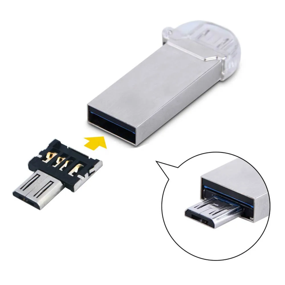 Multi-function USB to Micro USB OTG Adapter Card Reader for Android Phone Tablet PC Converter